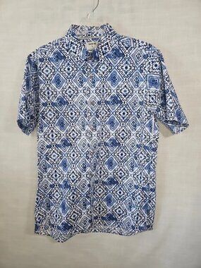 Men's Hurley Honu Short Sleeve Button-Down Shirt-Size: Medium